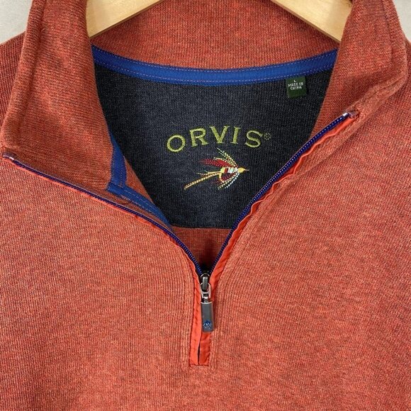 Orvis Signature Softest Quarter-Zip Pullover in Spice- Large - Picture 3 of 7
